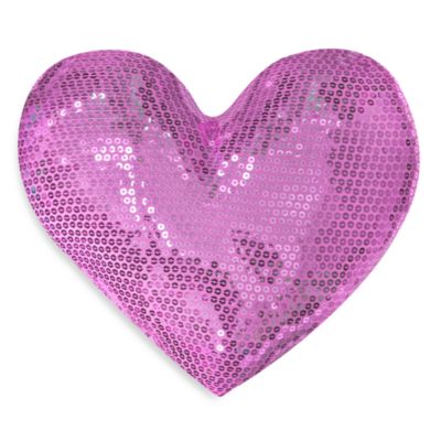 Teen Vogue® Sequin Heart Throw Pillow in Pink - Bed Bath & Beyond