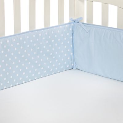 Tl Care® Blue Polka Dot Crib Bumper - Buybuy Baby