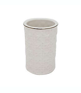 Vaso de cerámica Everhome™ Cane color blanco