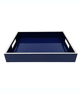 Charola rectangular de madera Everhome™ color azul