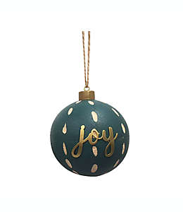 Esfera navideña de madera Bee & Willow™ Joy color verde