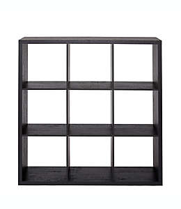 Mueble organizador Squared Away™ de 9 compartimentos color negro