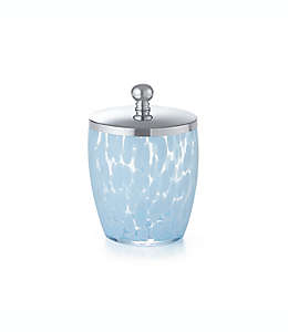 Vaso de vidrio con tapa Everhome™ Coastal Dalmation color blanco/azul pastel