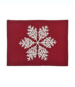 Mantel individual de algodón Bee & Willow™ Snowflake color rojo