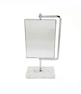 Espejo de tocador de mármol The Threadery™ con aumento de 5x color blanco