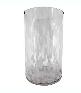 Portavelas de vidrio Everhome™ Hurricane de 30.48 cm color blanco