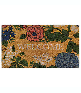 Tapete para entrada de fibra de coco Bee & Willow™ con diseño floral de 45.72 x 76.2 cm color natural