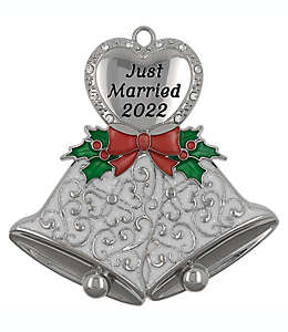 Decoración H for Happy™ navideña “Just Married 2022” color plata
