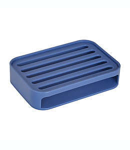 Jabonera con rejilla de drenaje de plástico Simply Essential™ color azul marino