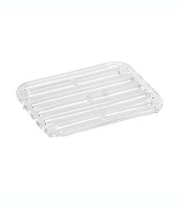Jabonera rectangular de plástico Simply Essential™ transparente
