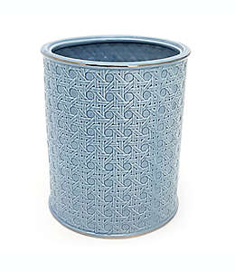 Bote de basura de cerámica Everhome™ Cane color azul