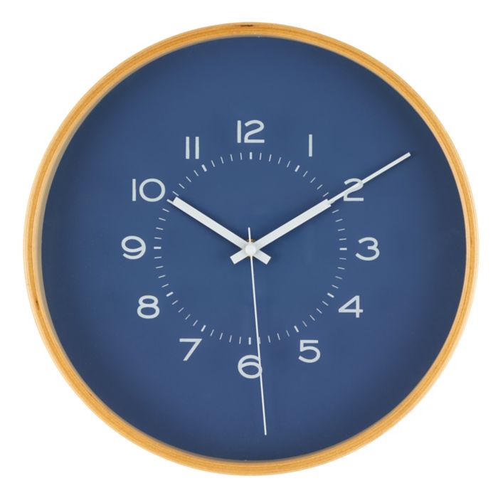 Reloj de vidrio para pared Studio 3B de 30.48 cm color azul Bed