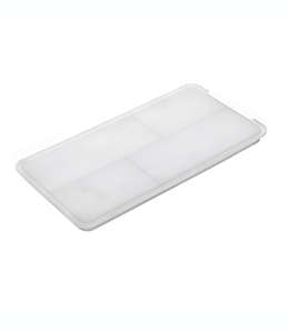 Tapa de plástico para carrito organizador Squared Away™ delgada color blanco hielo