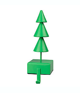 Gancho decorativo de hierro H for Happy™ con forma de árbol de Navidad color verde