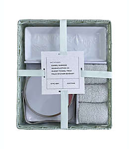 Set de artículos para baño Indecor Home™ color gris verdoso, 6 piezas