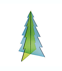 Árbol de Navidad decorativo de acrílico H for Happy™ con diseño 3D color azul/verde