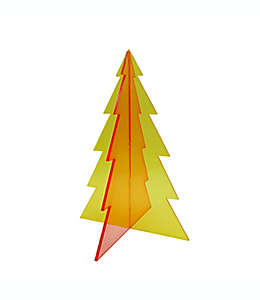 Árbol de Navidad decorativo de acrílico H for Happy™ con diseño 3D color rojo/amarillo