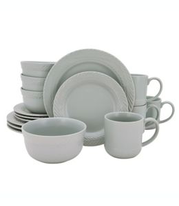 Vajilla de cerámica Chefmaker™ Cloe color café/gris, 16 piezas