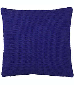 Cojín decorativo cuadrado de algodón Everhome™ Fashion Knit color azul profundo