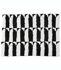 Tapete para baño de algodón Novogratz® Waverly Tile estampado color negro/blanco