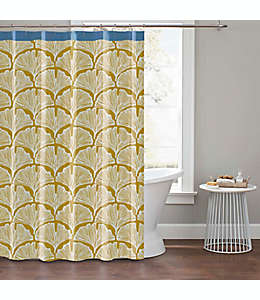 Cortina de baño de algodón Novogratz by Utica® con diseño de hojas de 1.82 x 1.82