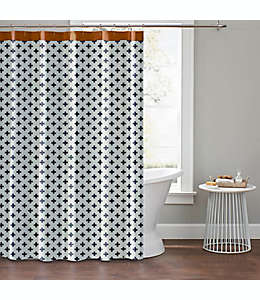 Cortina de baño de algodón Novogratz by Utica® con diseño de cruces de 1.82 x 1.82 m