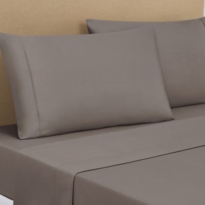 Set de sábanas king de algodón Pima The Threadery™ de 1000 hilos color gris ceniza
