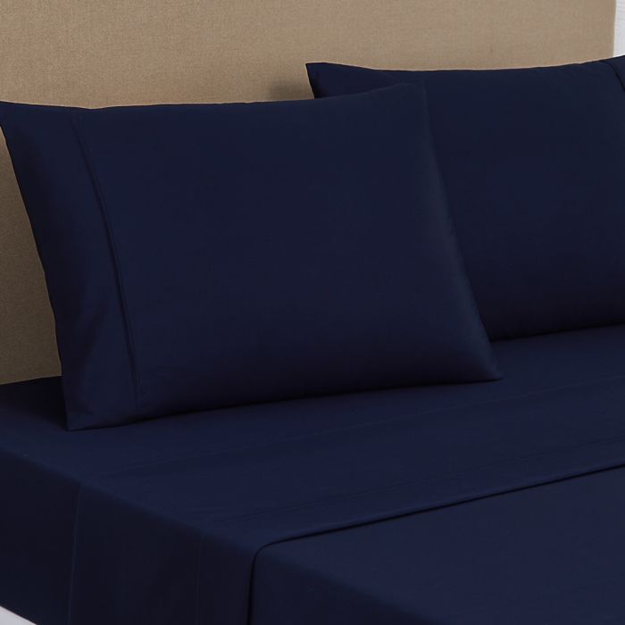 Funda de almohada 100% Algodón Azul marino 50x75 (x2) [Cama 150/160] BASIC