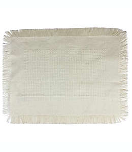 Manteles individuales de algodón Bee & Willow™ Femme bordados color blanco coco, 4 piezas