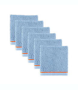 Set de toallas faciales de algodón Novogratz by Utica® Waverly Tile color azul, 6 piezas