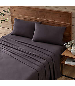 Set de sábanas queen de algodón UGG® Devon color negro opaco