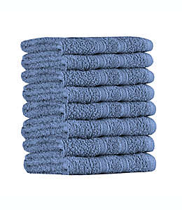 Set de toallas faciales de algodón Simply Essential™ color azul marino, 8 piezas