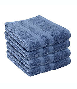 Set de toallas para manos de algodón Simply Essential™ color azul marino, 4 piezas