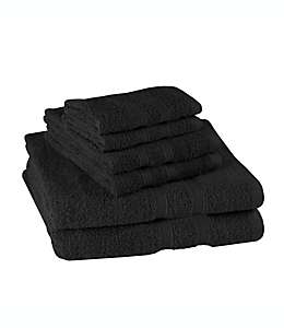 Set de toallas de algodón Simply Essential™ color smoking, 6 piezas