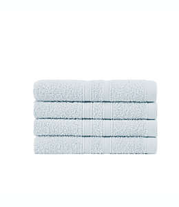 Set de toallas para manos de algodón Simply Essential™ color azul, 4 piezas