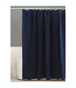 Cortina de baño de lino The Threadery™ color azul marino