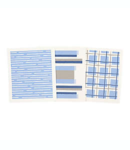 Trapos de cocina de algodón Simply Essential™ con diseño geométrico color azul, 3 piezas
