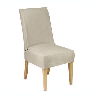 Cotton Duck Shorty Dining Chair Slipcover - Bed Bath & Beyond