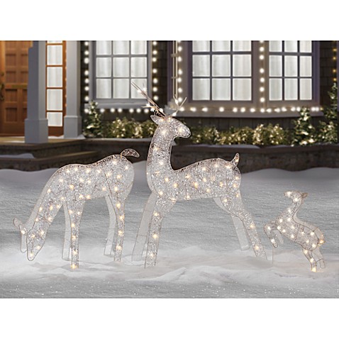 Lighted Reindeer Family (Set of 3) - Bed Bath & Beyond