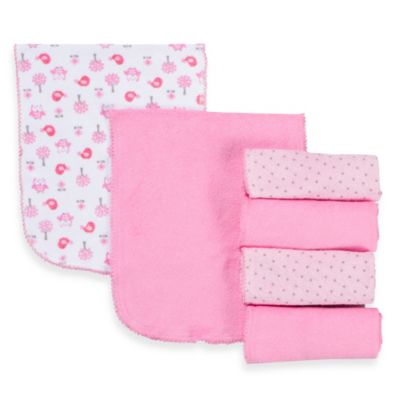 Gerber® Terry Burp Cloths 6-Pack in Pink/White - Bed Bath & Beyond