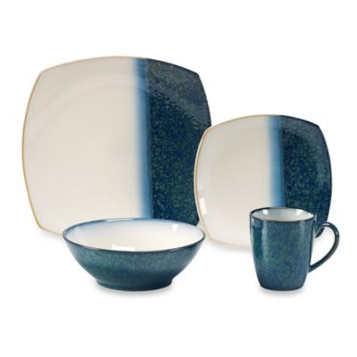 Sango Metallics Blue 16-Piece Dinnerware Set - Bed Bath & Beyond