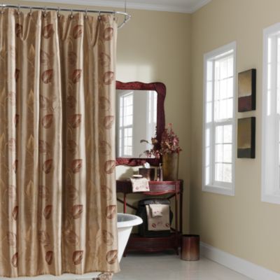 Croscill Arbor Leaves Cranberry Shower Curtain - Bed Bath & Beyond