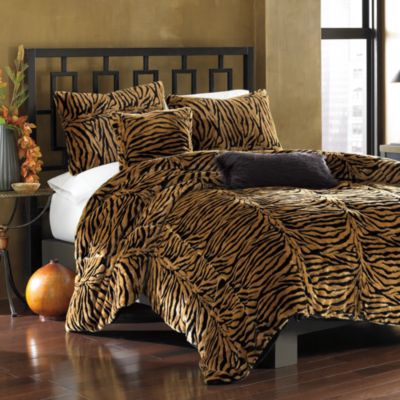 Bengal Tiger Faux-Fur Duvet Cover Set - Bed Bath & Beyond