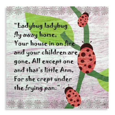 Green Leaf Art Ladybug Poem Canvas Art - buybuy BABY