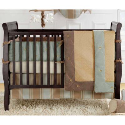 Bananafish Logan Crib Bumper in BrownGold