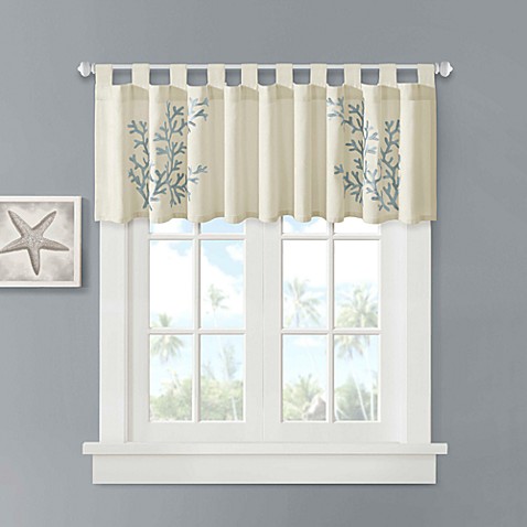 Buy Coral 100% Cotton Tab Top Valance from