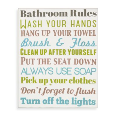 Buy Bathroom Rules  Wall Art  from Bed Bath Beyond