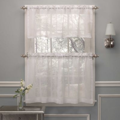 Crushed Voile Window Curtain Valance - Bed Bath & Beyond