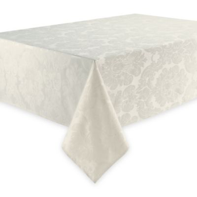 Buy Waterford® Linens Whitmore 70-Inch x 144-Inch Tablecloth in Ivory ...