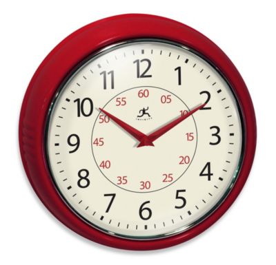 Infinity Instruments Retro Redux Red Wall Clock - Bed Bath & Beyond